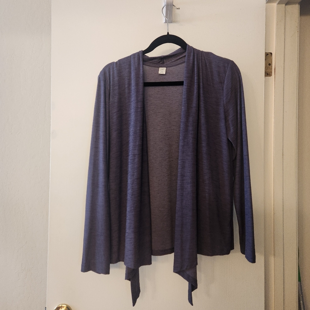 Old Navy Women's Blue/Grey Heathered Pattern Shrug